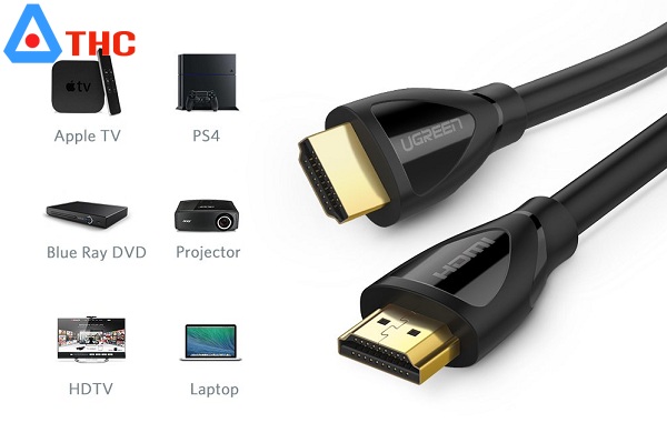 Cáp HDMI 2.0 18Gbps Ugreen hỗ trợ 3D/4K/HDR 0,75M 40799